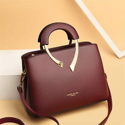 GENUINE  High Quality Pu Leather Casual Tote Luxury Handbags Women Bags Designer Shoulder Crossbody Bags for Women 2025